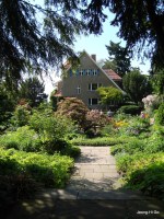 Karl Foerster Garten in Potsdam-Bornim, View to the house and sunken garden